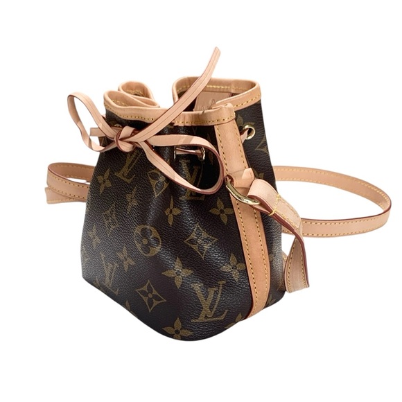 🆕 Louis Vuitton Style Nano Noe Brown Monogram Canvas Shoulder Bag 🆕 - Picture 4 of 10